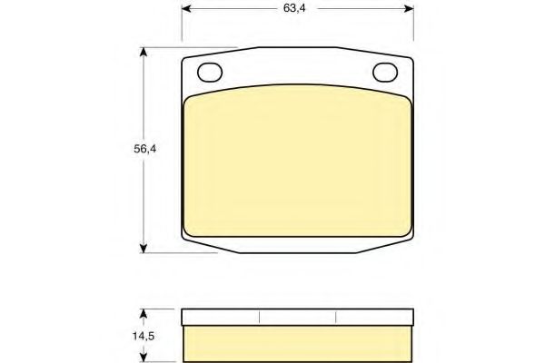 Комплект тормозных колодок, дисковый тормоз GIRLING 6101699