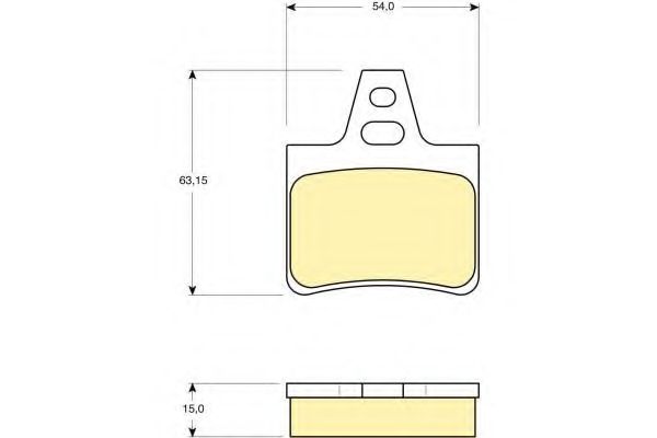 Комплект тормозных колодок, дисковый тормоз GIRLING 6109869