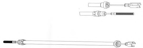 Трос, управление сцеплением KAWE CT01119