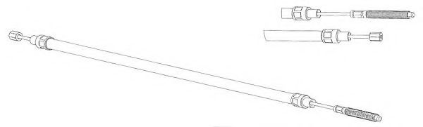 Трос, стояночная тормозная система KAWE CT02102