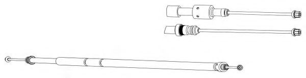 Трос, стояночная тормозная система KAWE CT02153