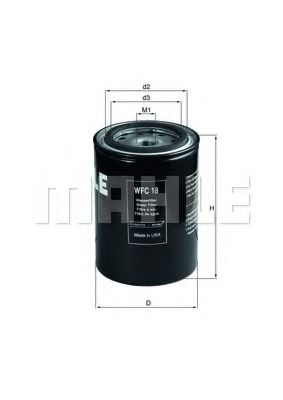 Фильтр для охлаждающей жидкости MAHLE ORIGINAL WFC 18