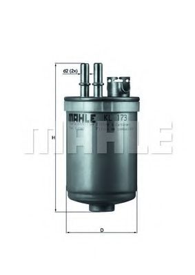 Топливный фильтр MAHLE ORIGINAL KL 173