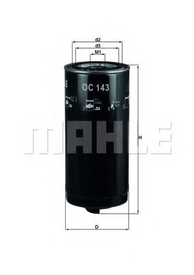 Масляный фильтр MAHLE ORIGINAL OC 143