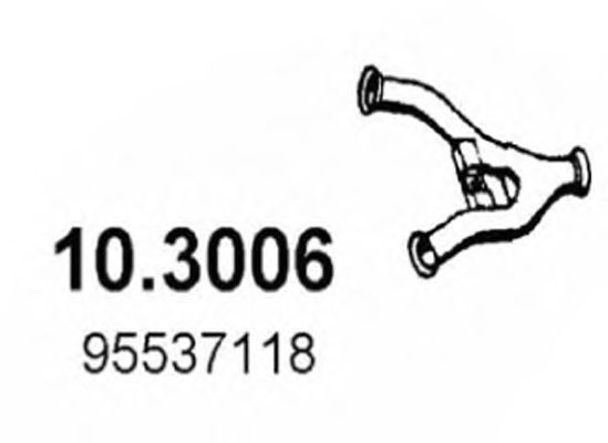 Труба выхлопного газа ASSO 103006