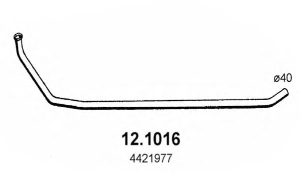 Труба выхлопного газа ASSO 12.1016