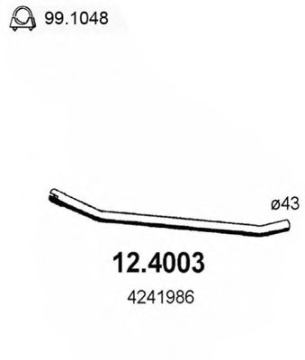 Труба выхлопного газа ASSO 124003