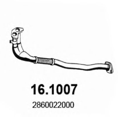 Труба выхлопного газа ASSO 16.1007