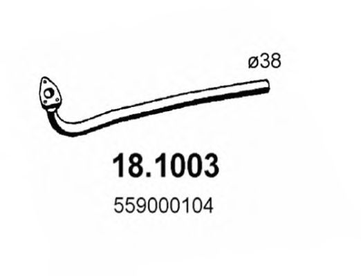 Труба выхлопного газа ASSO 181003