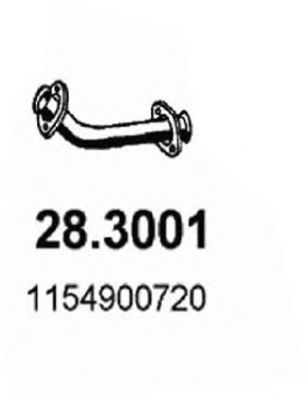 Труба выхлопного газа ASSO 283001