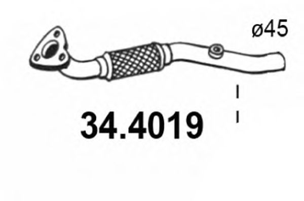 Труба выхлопного газа ASSO 344019