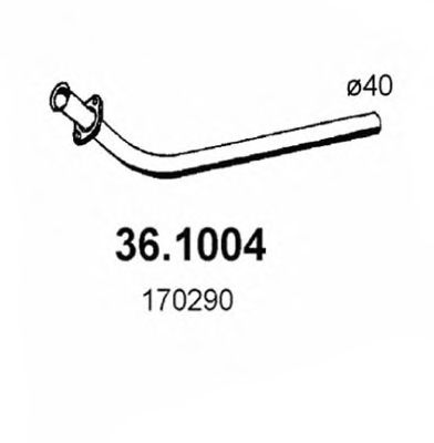 Труба выхлопного газа ASSO 36.1004