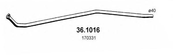 Труба выхлопного газа ASSO 36.1016