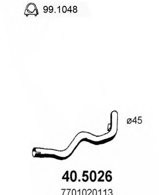 Труба выхлопного газа ASSO 40.5026