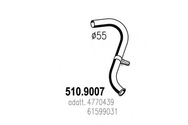 Труба выхлопного газа ASSO 510.9007