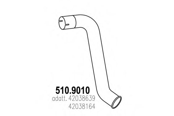 Труба выхлопного газа ASSO 510.9010