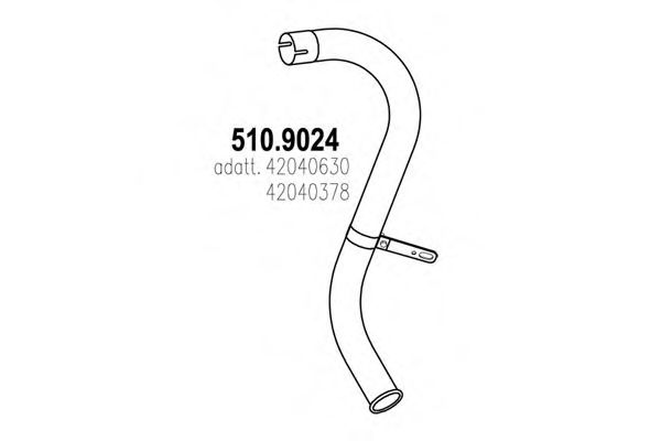 Труба выхлопного газа ASSO 510.9024