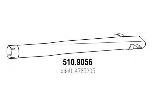 Труба выхлопного газа ASSO 510.9056