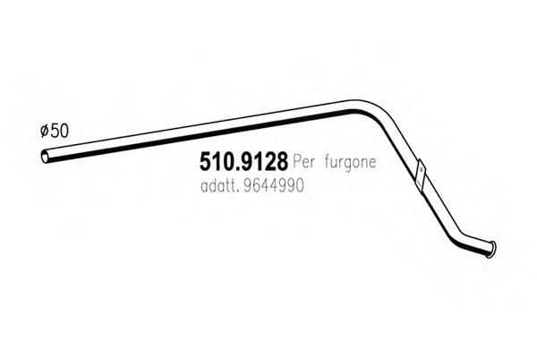 Труба выхлопного газа ASSO 510.9128