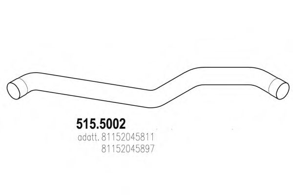 Труба выхлопного газа ASSO 5155002