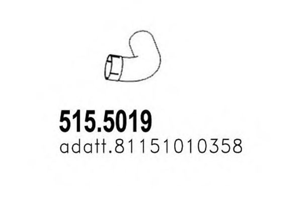 Труба выхлопного газа ASSO 515.5019