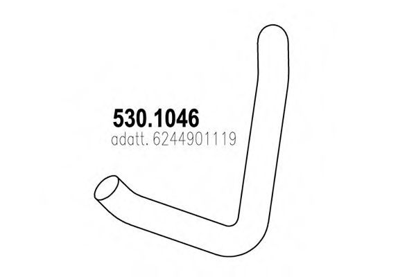 Труба выхлопного газа ASSO 530.1046