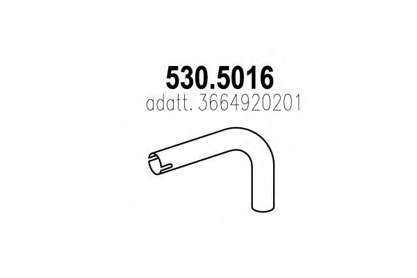 Труба выхлопного газа ASSO 530.5016