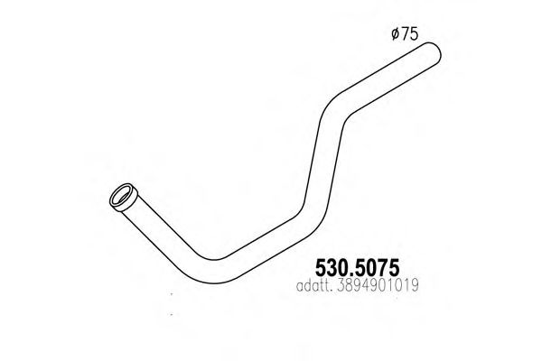Труба выхлопного газа ASSO 530.5075