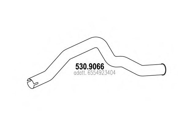 Труба выхлопного газа ASSO 530.9066