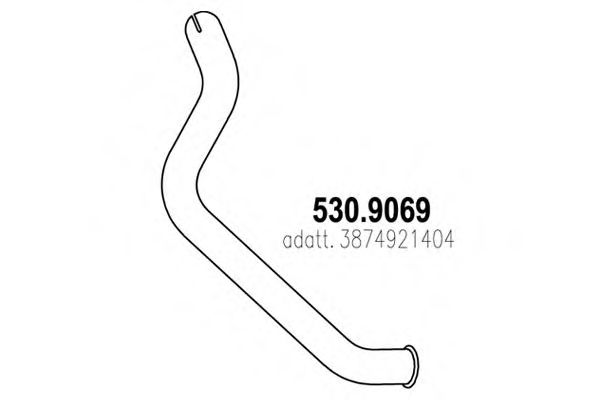 Труба выхлопного газа ASSO 530.9069