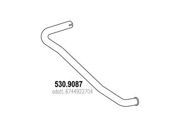 Труба выхлопного газа ASSO 530.9087