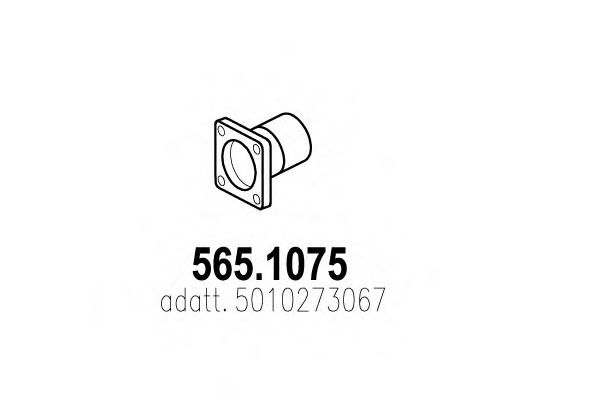 Труба выхлопного газа ASSO 565.1075