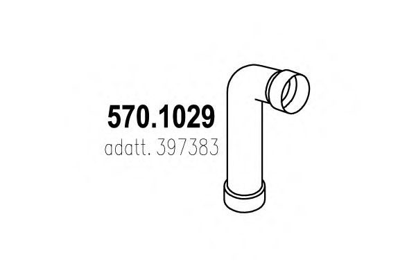 Труба выхлопного газа ASSO 570.1029