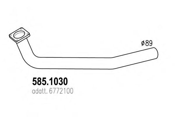 Труба выхлопного газа ASSO 585.1030