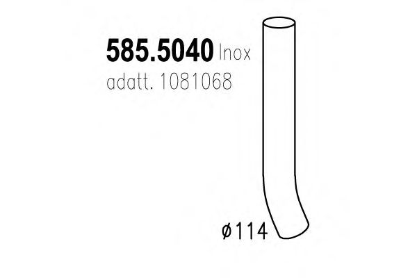 Труба выхлопного газа ASSO 585.5040