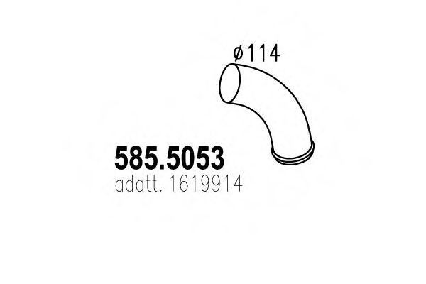 Труба выхлопного газа ASSO 585.5053