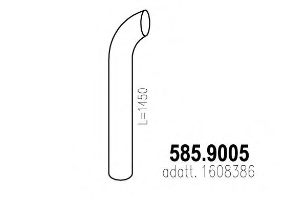 Труба выхлопного газа ASSO 585.9005