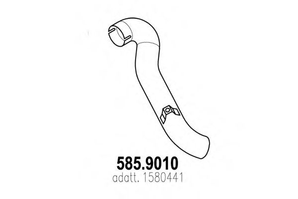 Труба выхлопного газа ASSO 585.9010