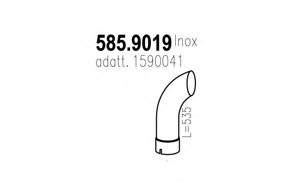 Труба выхлопного газа ASSO 585.9019