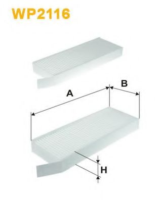 Фильтр, воздух во внутренном пространстве WIX FILTERS WP2116