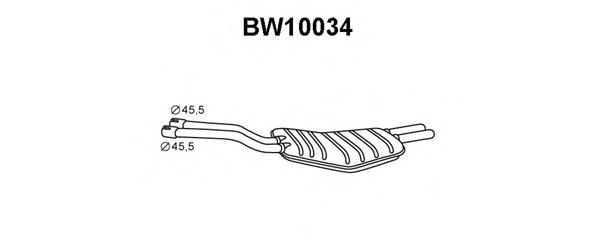 Глушитель выхлопных газов конечный VENEPORTE BW10034