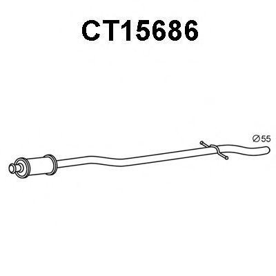 Предглушитель выхлопных газов VENEPORTE CT15686