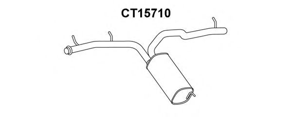Глушитель выхлопных газов конечный VENEPORTE CT15710