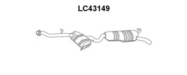 Глушитель выхлопных газов конечный VENEPORTE LC43149