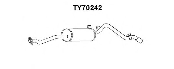 Глушитель выхлопных газов конечный VENEPORTE TY70242