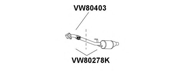 Ремонтная трубка, катализатор VENEPORTE VW80403