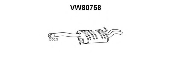 Глушитель выхлопных газов конечный VENEPORTE VW80758