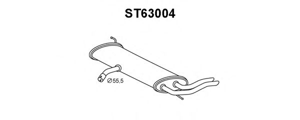 Глушитель выхлопных газов конечный KLARIUS 231218