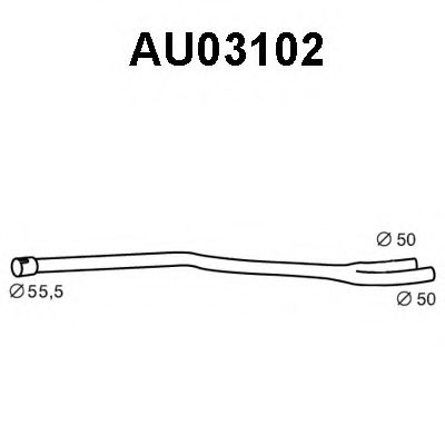 Труба выхлопного газа VENEPORTE AU03102