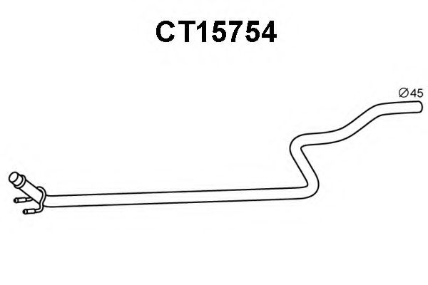 Труба выхлопного газа VENEPORTE CT15754